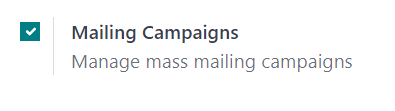 View of the campaign feature setting in erpsys Email Marketing.