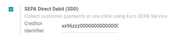 Add a SEPA Creditor Identifier to Erpsys Accounting
