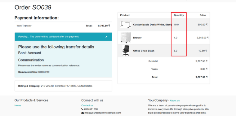 Sale Order Creation From Website