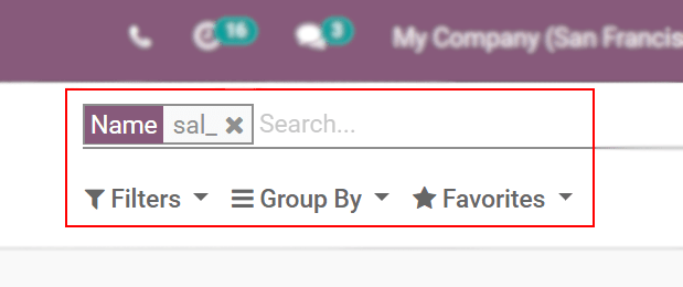 View of a channel being searched through filters in erpsys Discuss