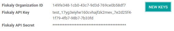 fiskaly keys as displayed on Erpsys