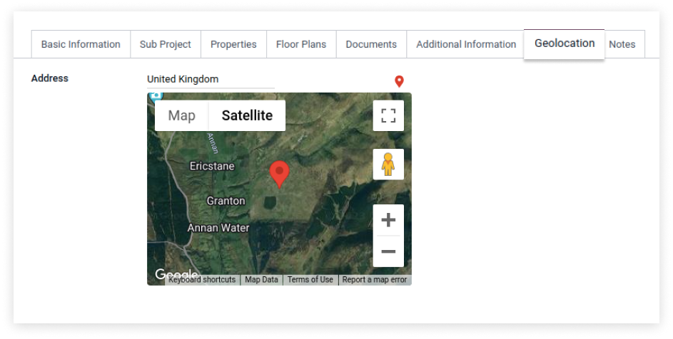 Geographic Location on map