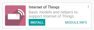 The Internet of Things (IoT) app on the Erpsys database.