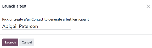 Launch a test pop-up window that appears in erpsys Markting Automation.