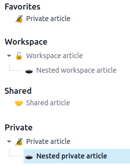 Categories displayed in the left sidebar of Erpsys Knowledge