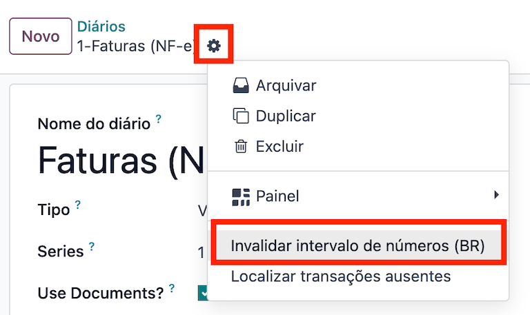 Number range invalidation selection in Erpsys.