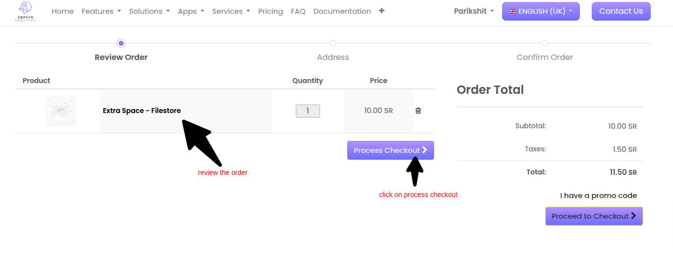 Review Filestore Size Order