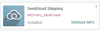 Sendcloud Shipping module in the erpsys Apps module.