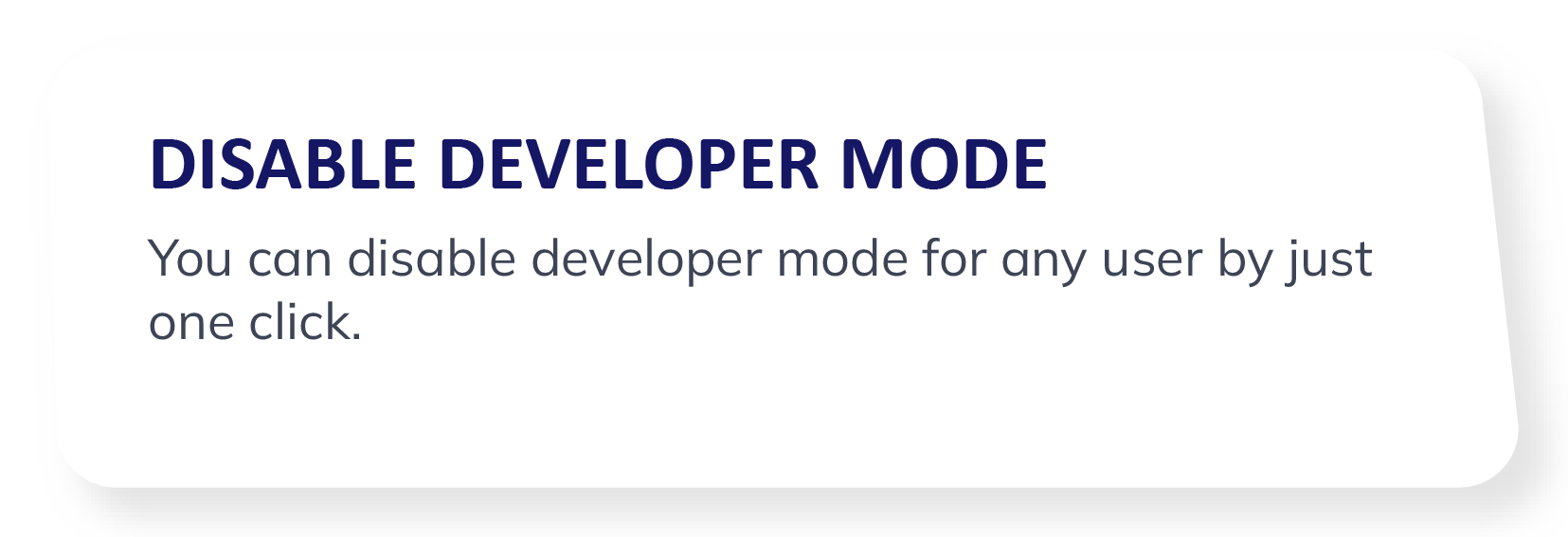 Disable Developer Mode
