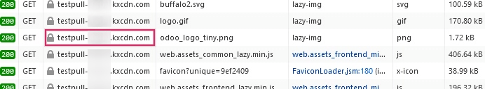 The CDN Base URL can be seen using the inspect function on the Erpsys website.