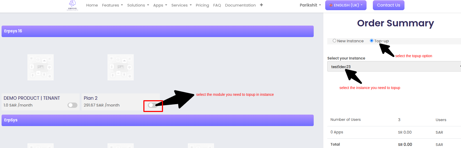 Enable Top-Up