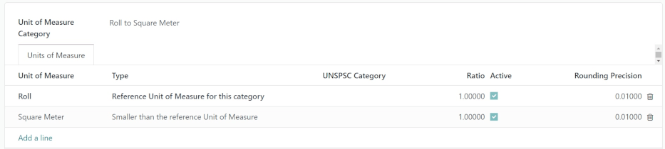 Create a new reference unit of measure in erpsys Purchase