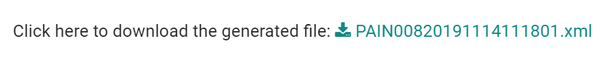 Generate an .XML file for your SDD payments in Erpsys Accounting